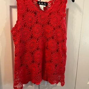 Sleeveless   JAC crochet top .